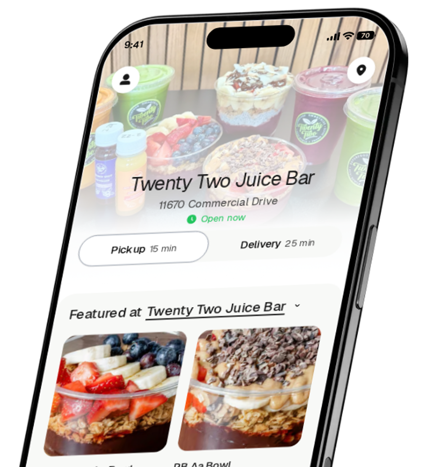 Twenty Two Juice Bar app preview